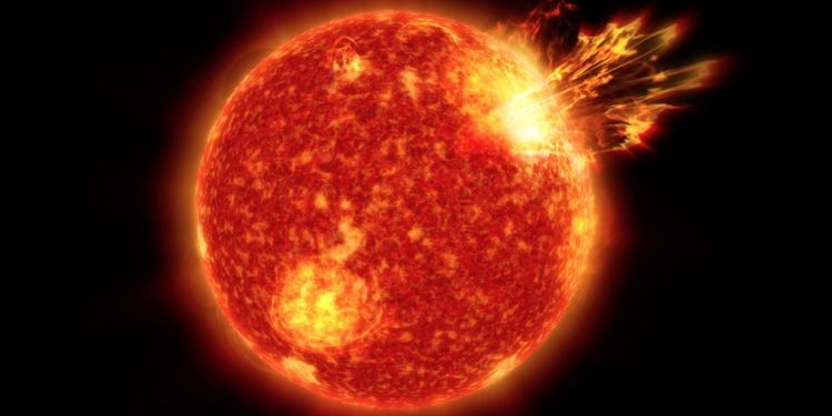 Artist's impression of the early appearance of our Sun based on the research on a new star. Credit: NASA's Goddard Space Flight Center/Conceptual Image Lab