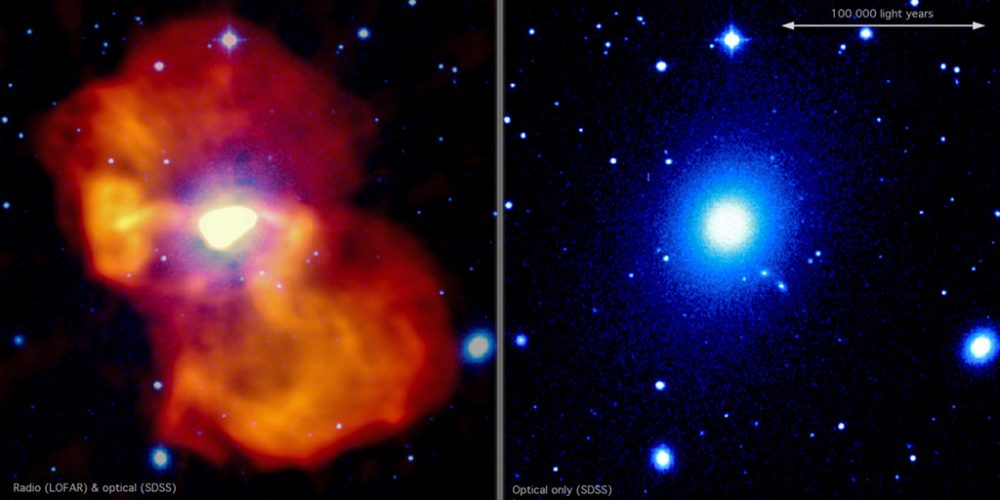 LOFAR Radio Telescope images of galaxy M87. Credit: Francesco de Gasperin/LOFAR collaboration