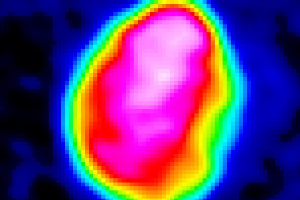(16) Psyche in one of the new ALMA photographs. Credit: Katherine de Kleer, Caltech
