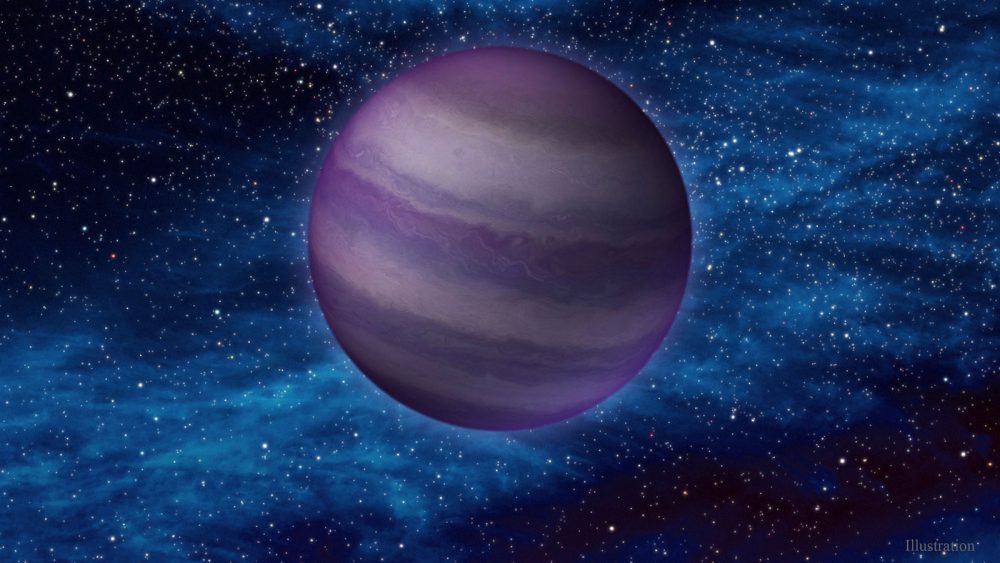 Artist's impression of a cold, dim brown dwarf in space. Credit: IPAC/Caltech