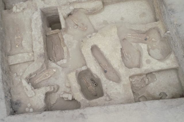 Aerial shot of the Moche and Wari culture burials in Peru. Credit: Museo Tumbas Reales de Sipan