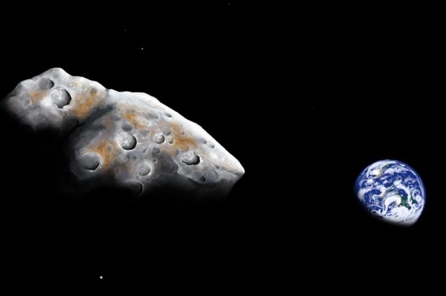 Artist's impression of one of the near-Earth asteroids - 1986 DA. Credit: Addy Graham / University of Arizona