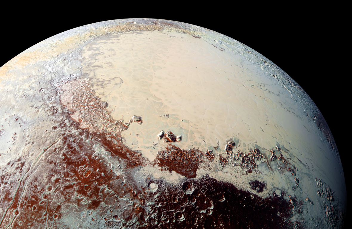 Scientists have revealed an image of the night side of Pluto captured by the New Horizons spacecraft. Credit: NASA
