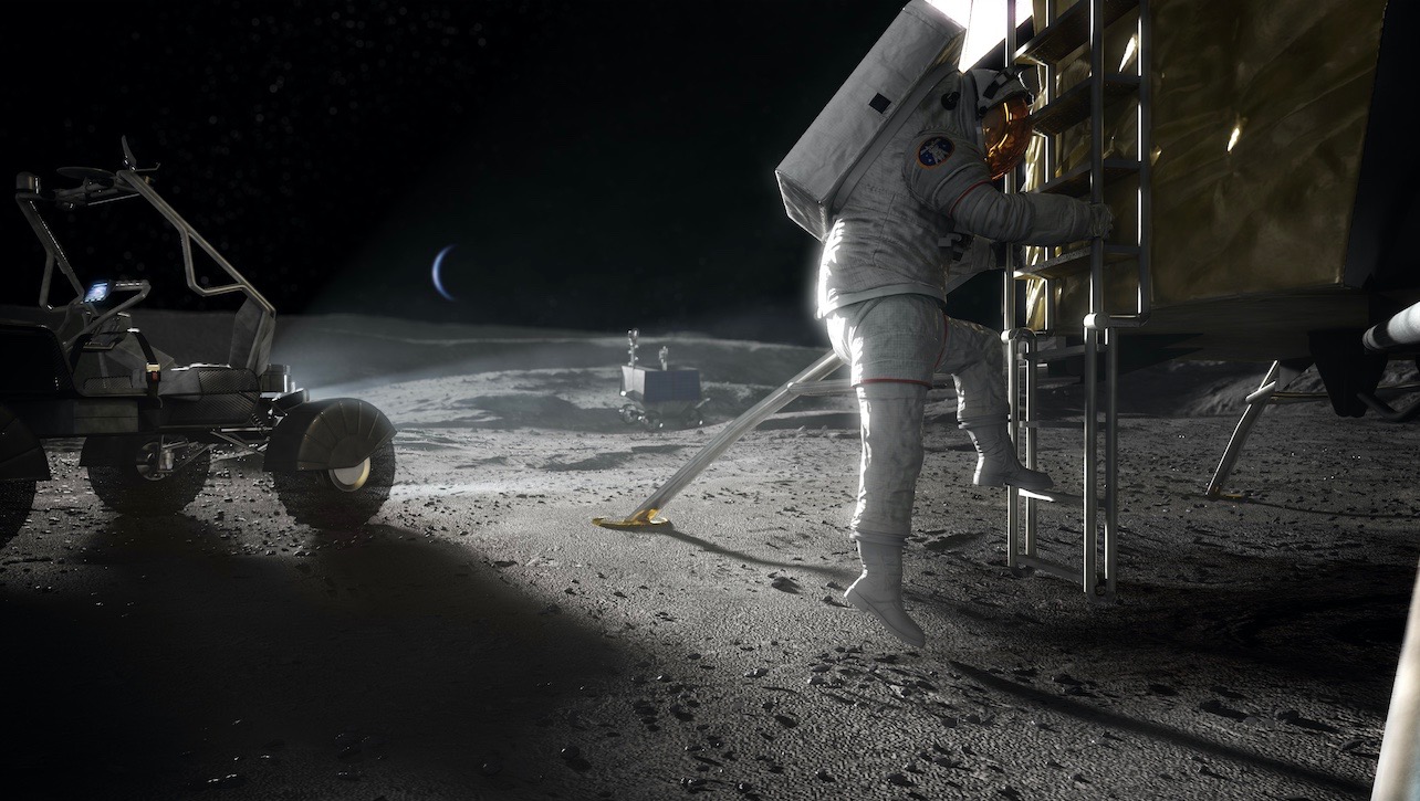 Artist's impression of the moon landing in 2025. Credit: NASA