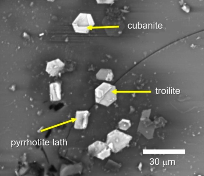 Minerals unusual for Earth discovered in samples. Credit: Schultz et al., Geology, 2021