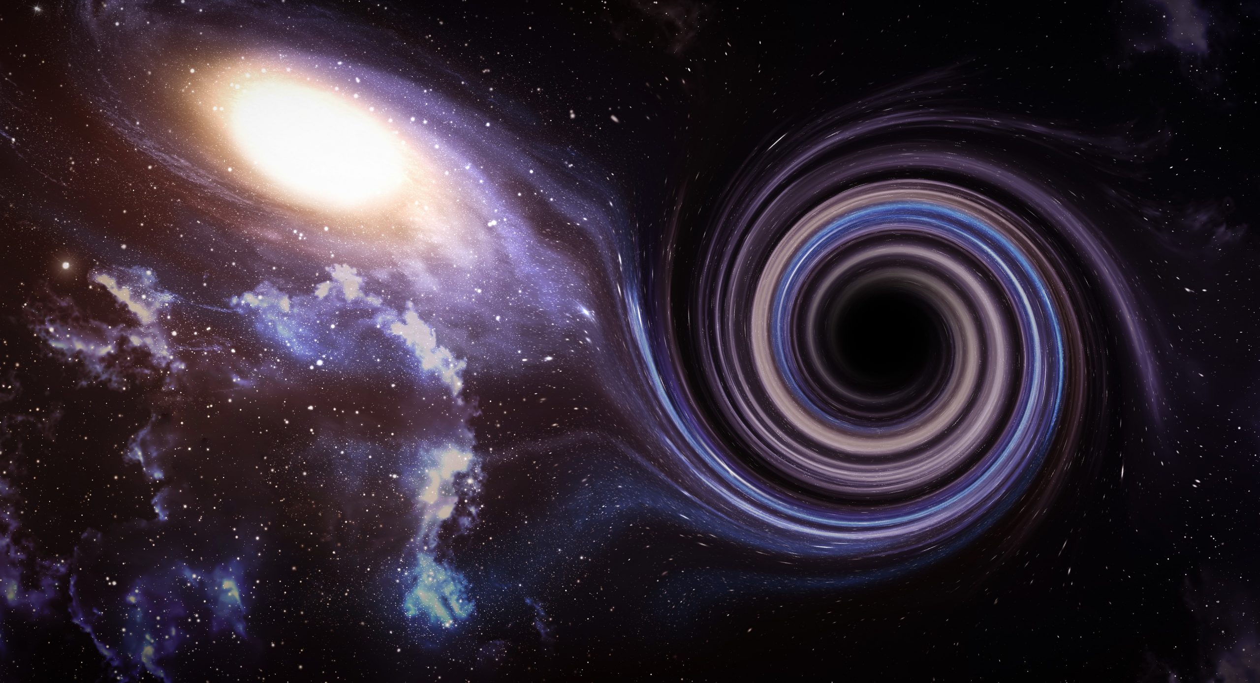 Astronomers believe that supermassive black holes formed as soon as the first seconds after the Big Bang. Credit: NASA and M. Weiss (Chandra X-ray Center)