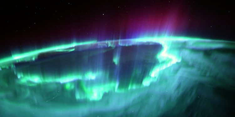 Astronaut Thomas Pesquet captued this incredible image of the auroras from space. Credit: ESA/Thomas Pesquet