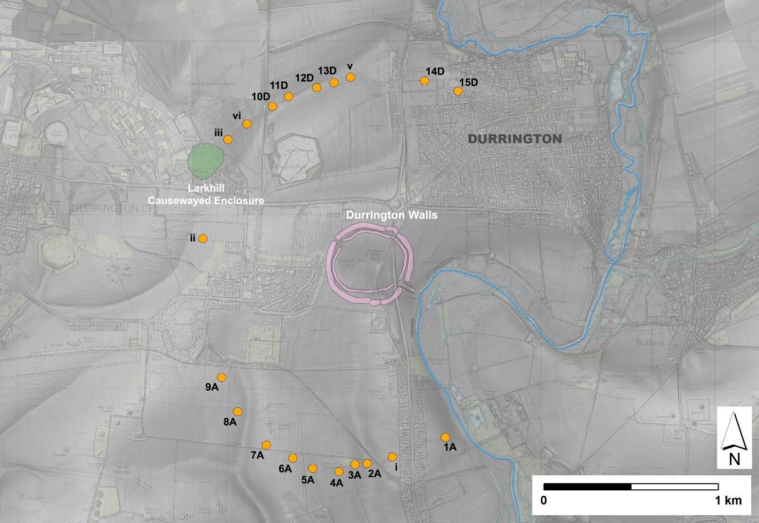 The distribution of underground pits from above. Credit: Wild Blue Media/Channel 5/University of Bradford