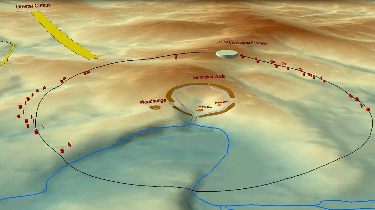 Another simulated view of the underground pits near Stonehenge. Credit: Wild Blue Media/Channel 5/University of Bradford