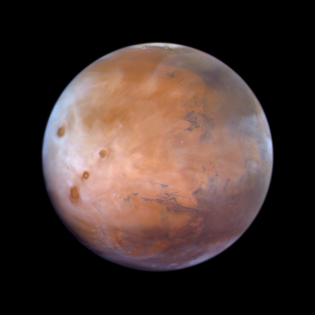 An image of Mars, taken by UAE's mission Al-Amal. Credit: UAE Space Agency 