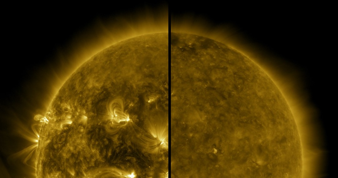Scientists recorded a powerful M1.1 solar flare after a sunspot exploded on the Sun. Credit: NASA/SDO