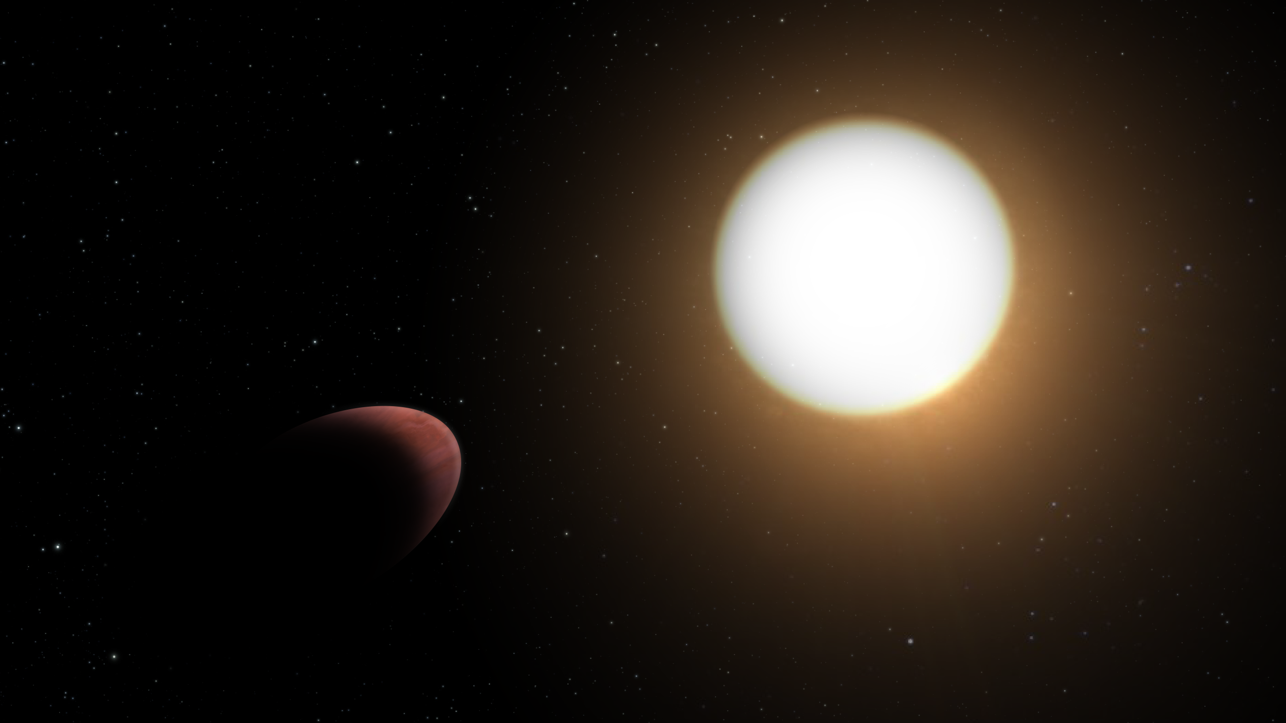 Exoplanet WASP-103b is not a sphere. Credit: ESA