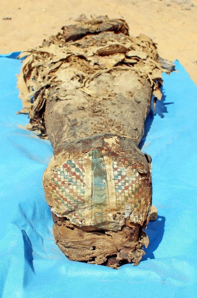 One of the discovered Egyptian mummies. Credit: University of Milan