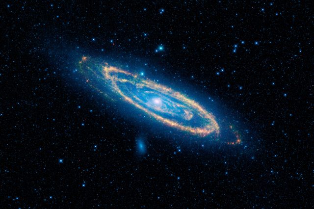 Scientists found a new intermediate black hole candidate in the Andromeda Galaxy. Credit: NASA/JPL-Caltech/UCLA