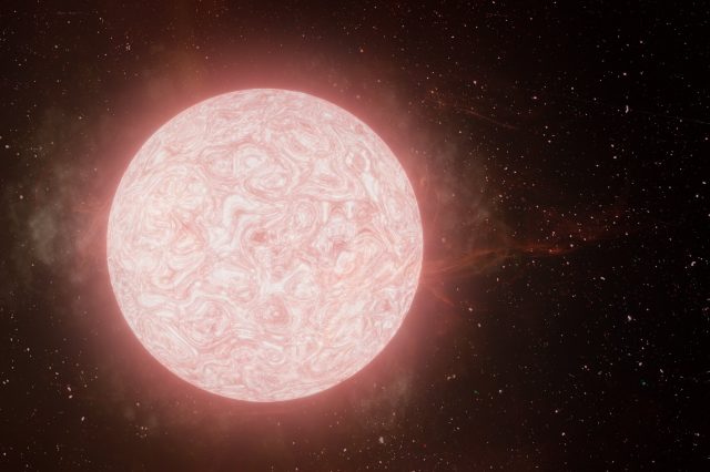 Artist's impression of the final form of a red supergiant star. Credit: W. M. Keck Observatory/Adam Makarenko
