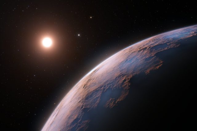 Artist's impression of the new exoplanet in Proxima Centauri. Credit: L. Calçada / ESO