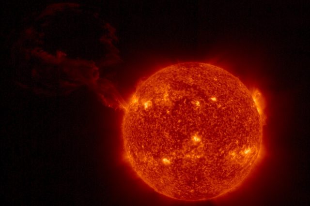 The Solar Orbiter captured the latest powerful solar eruption. Credit: ESA