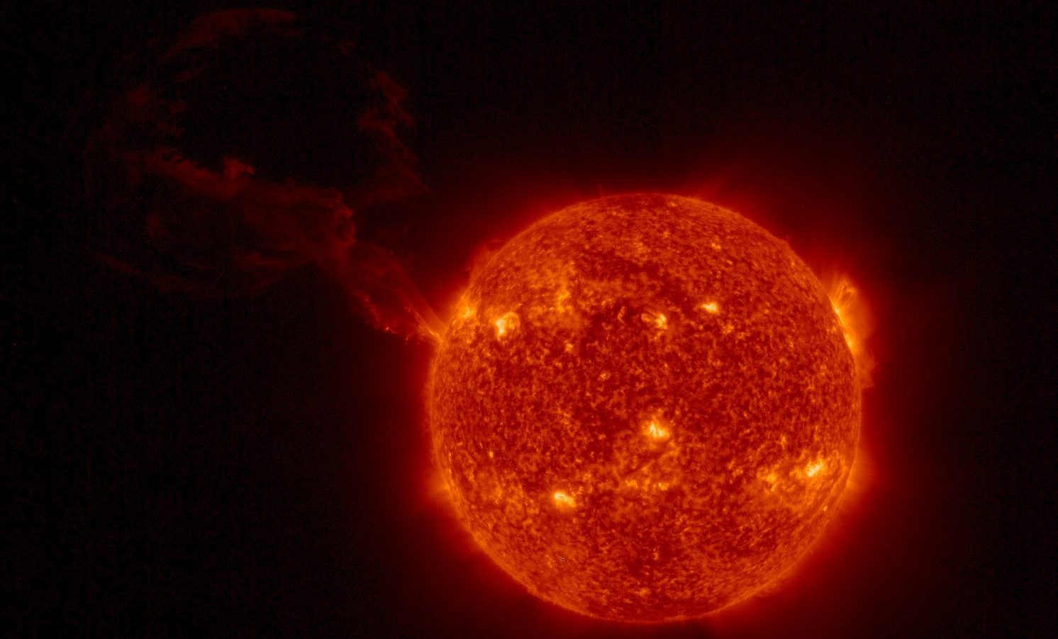 The Solar Orbiter captured the latest powerful solar eruption. Credit: ESA