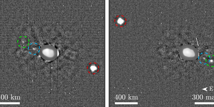 Asteroid Elektra and its satellites. Credit: Anthony Berdeu