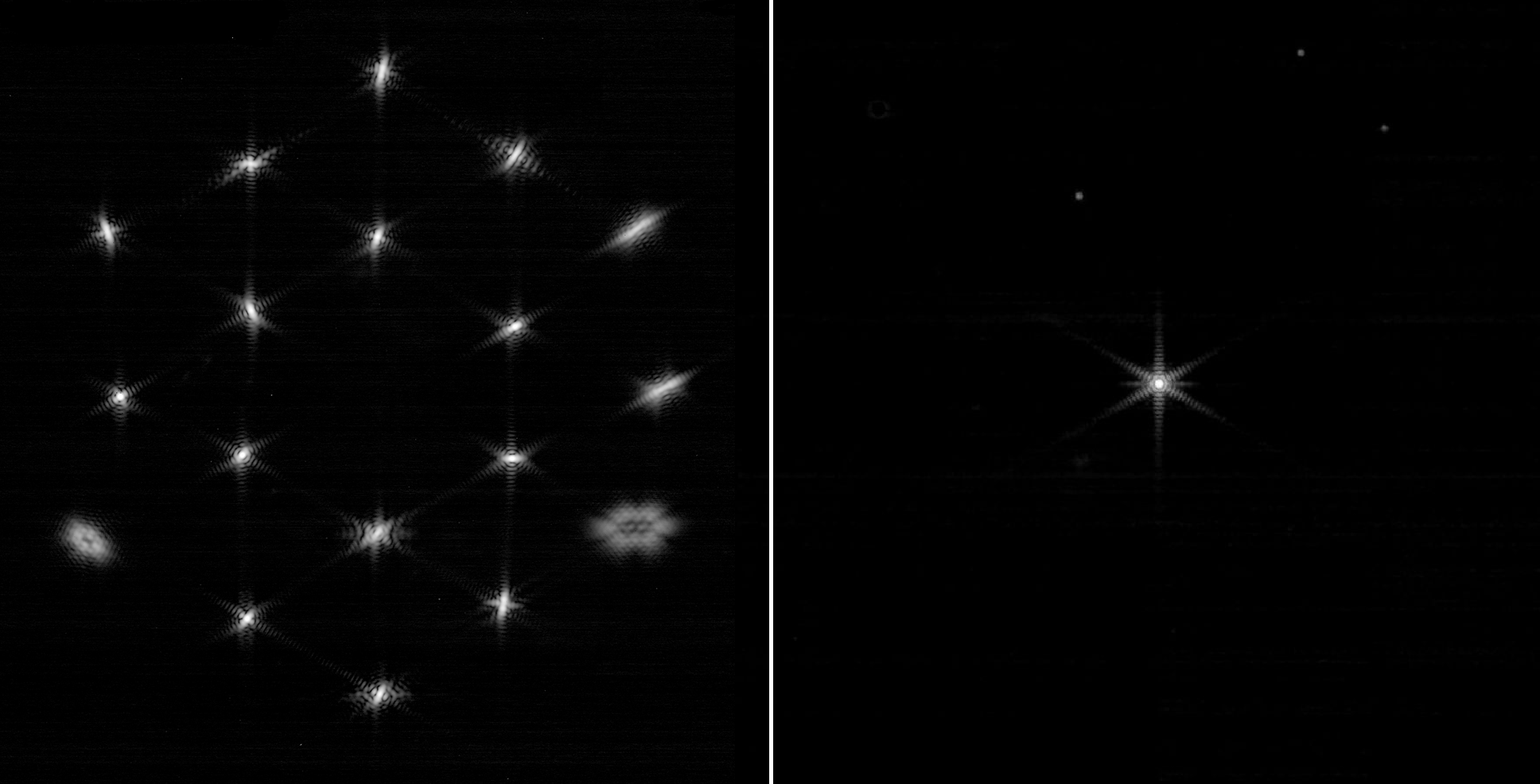Process of aligning the James Webb image. Credit: NASA