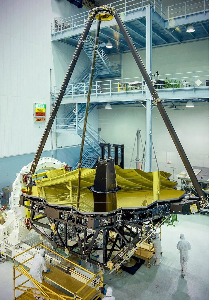 Secondary mirror assembly during ground testing. Credit: NASA Goddard Space Flight Center