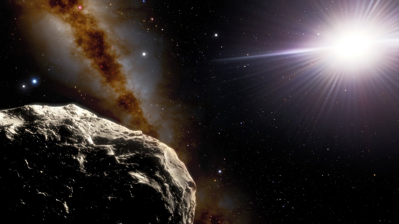 Artist's impression of near-Earth Trojan asteroid 2020 XL5. Credit: NOIRLab/NSF/AURA/J. da Silva/Spaceengine