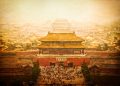Forbidden city vintage view, Beijing, China. Depositphotos.