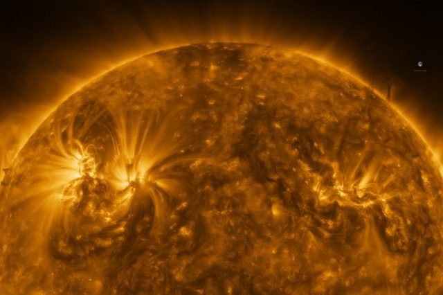 The brand new most detailed image of the Sun. Credit: ESA