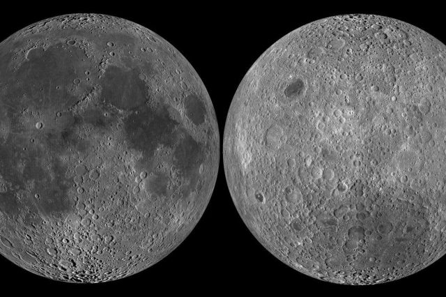 The two completely different sides of the Moon. Credit: NASA/JPL-Caltech/LRO