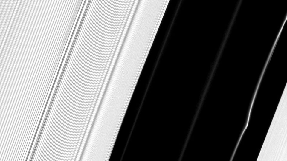 Encke gap in the A-ring. Credit: NASA/JPL