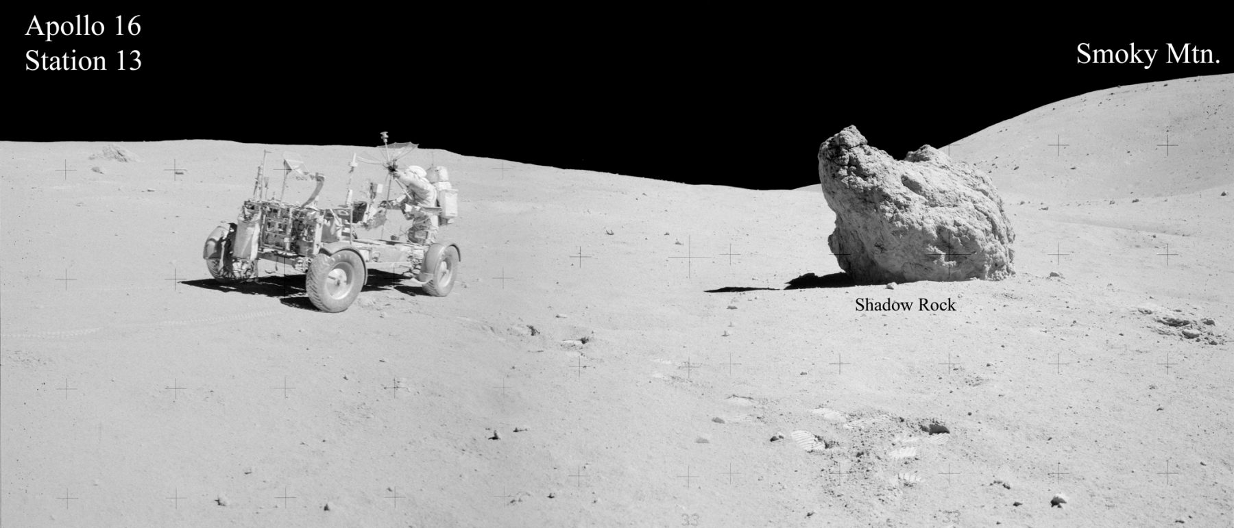 Apollo 16 Panorama of the Moon. LPI - NASA.
