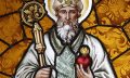 Saint Augustine of Hippo. Stained glass window. at the Thi Nghe Church in Vietnam. Depositphotos.