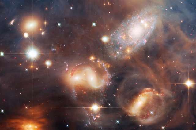 Nebulas, galaxies and stars. Depositpohtos.