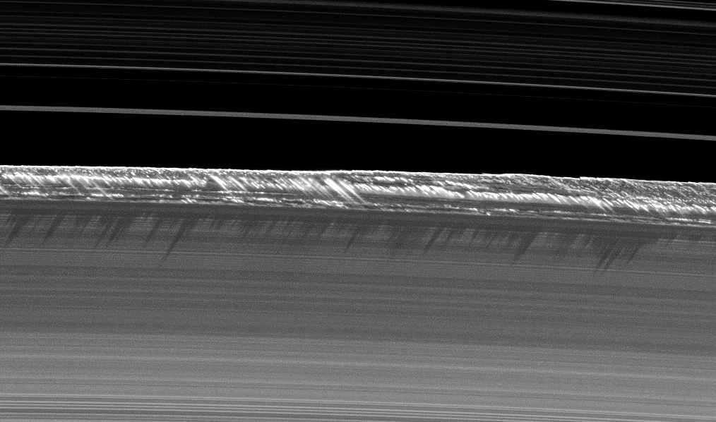 Outer edge of the B-ring. Credit: NASA/JPL