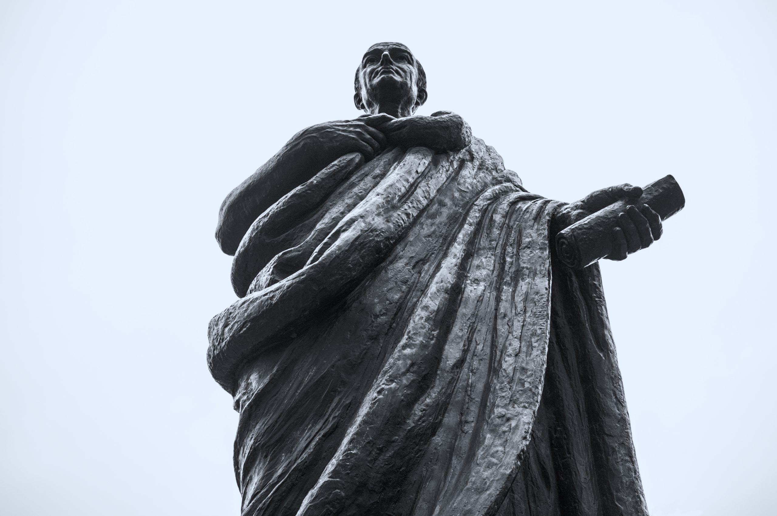 Bronze Statue of Seneca the Younger, Roman Stoic philosopher. Cordoba, Spain. Depositphotos.