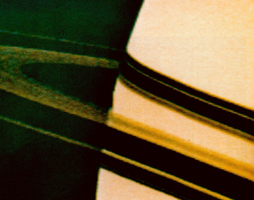 The first-ever close-up image of Saturn that was received. Credit: NASA