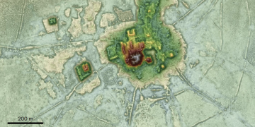 A scan of one of te ancient sites belonging to the ancient civilization. Prümers et al., Nature, 2022.