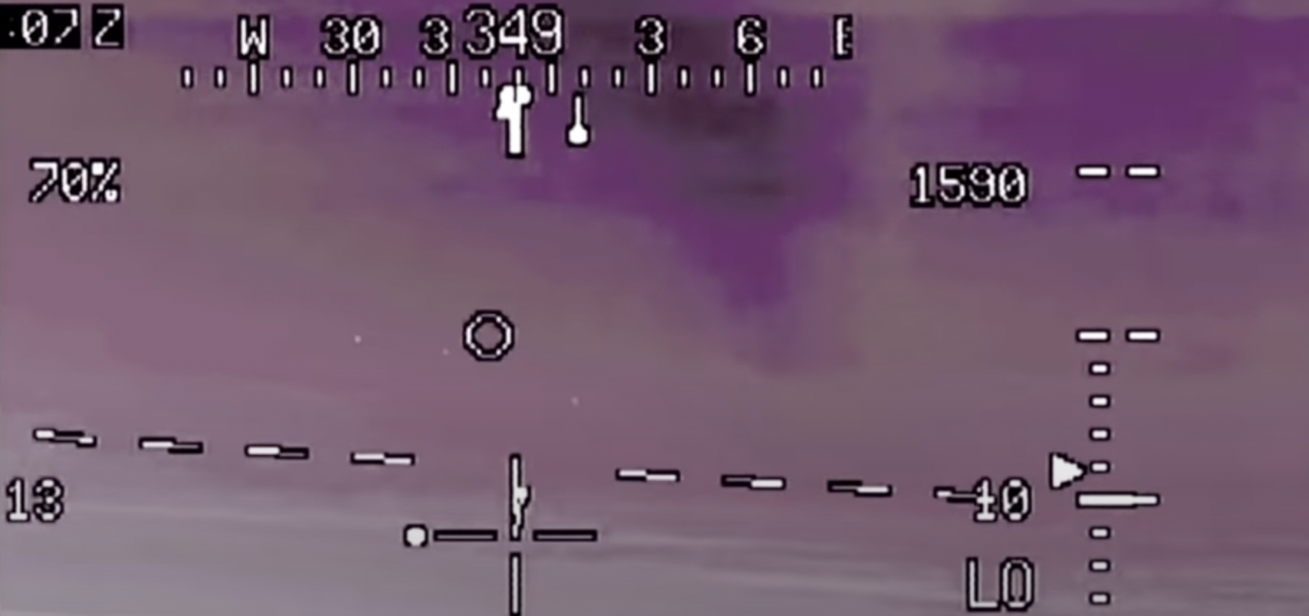 A screengrab from the video showing three UFO - UAP. Image Credit: The Debrief.