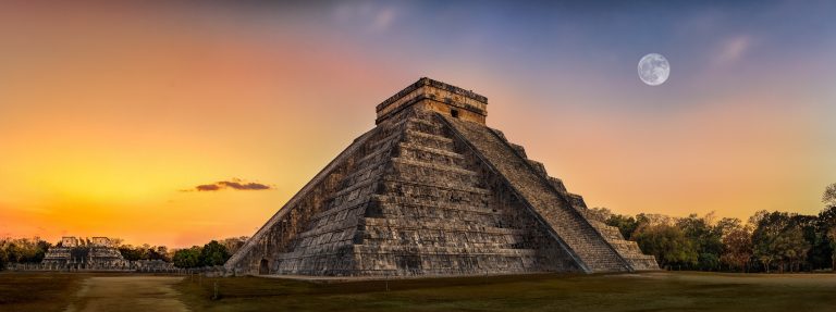 The ancient calendars that predicted the end of worlds. The ancient Maya pyramid of Chichen Itza at sunset. Depositphotos.
