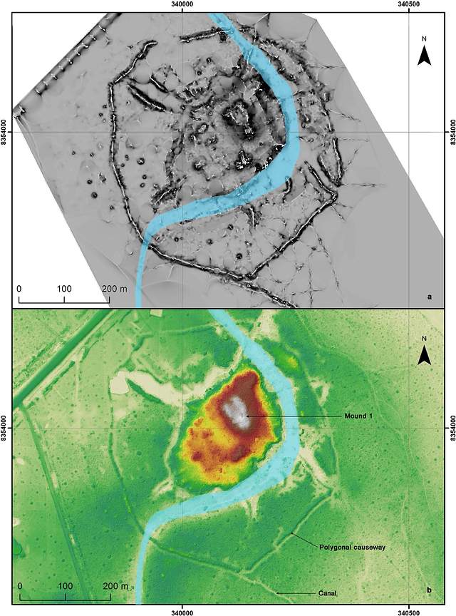 This is a map of one of the sites surveyed by experts, called Salvatierra (No. 108). Credit: Prümers et al., Nature, 2022.