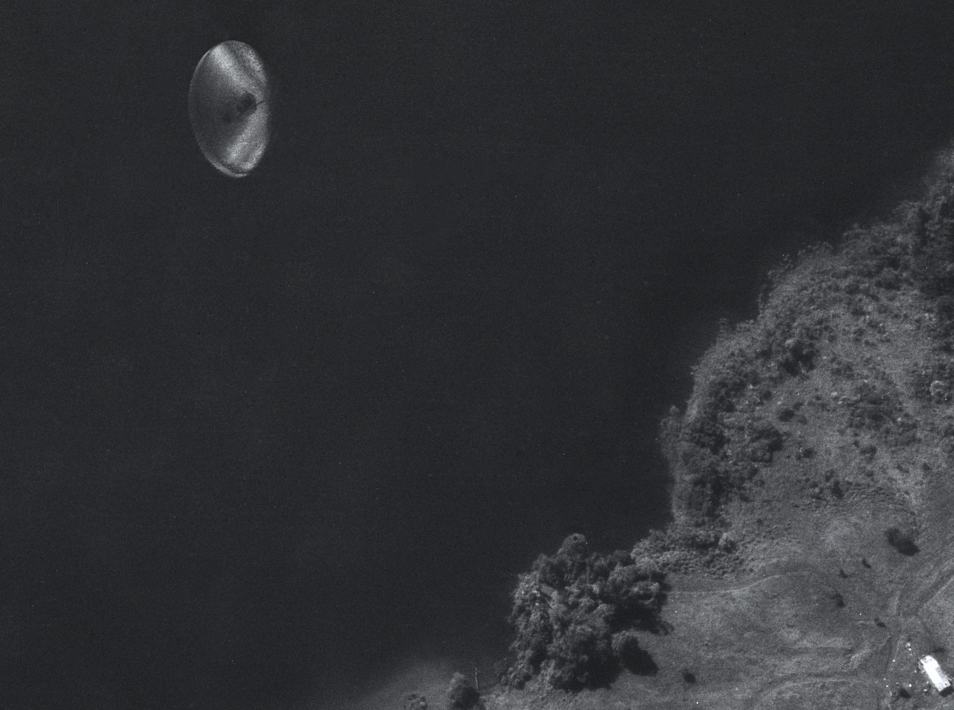 A close up of the Costa Rica 1971 UFO. Image Credit: Instituto Geográfico Nacional de Costa Rica.