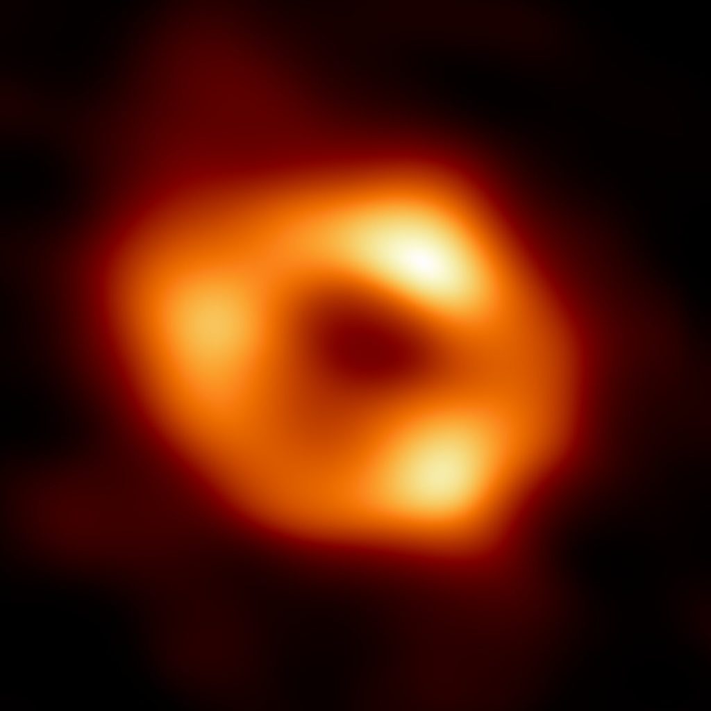 One more look into the image of the black hole in the Milky Way. Credit: ESO