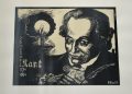 Portrait of Immanuel Kant by artist Valentin Grigoriev (1979). Art Museum — Photo by vodolej