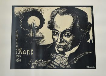 Portrait of Immanuel Kant by artist Valentin Grigoriev (1979). Art Museum — Photo by vodolej