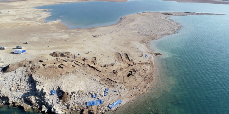 An aerial view of the sunken city in Iraq. Image Credit: Universities of Freiburg and Tübingen, KAO.