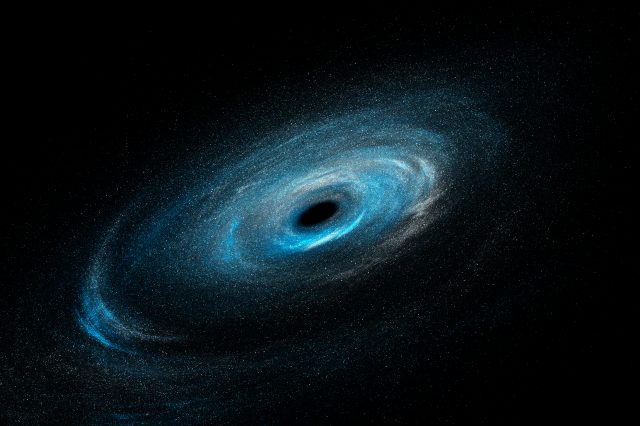 An artist’s rendering of a Black Hole. Depositphotos.