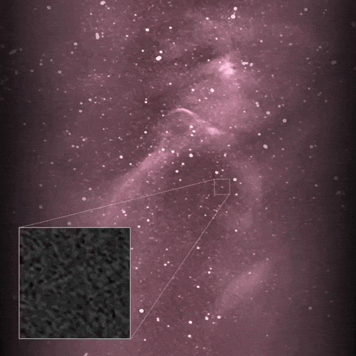 A GIF showing the pulsating object in deep space. Image Credit: University of Sydney.