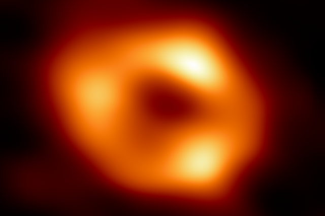 The first image of the supermassive black hole in the center of the Milky Way - Sagittarius A*. Credit: ESA