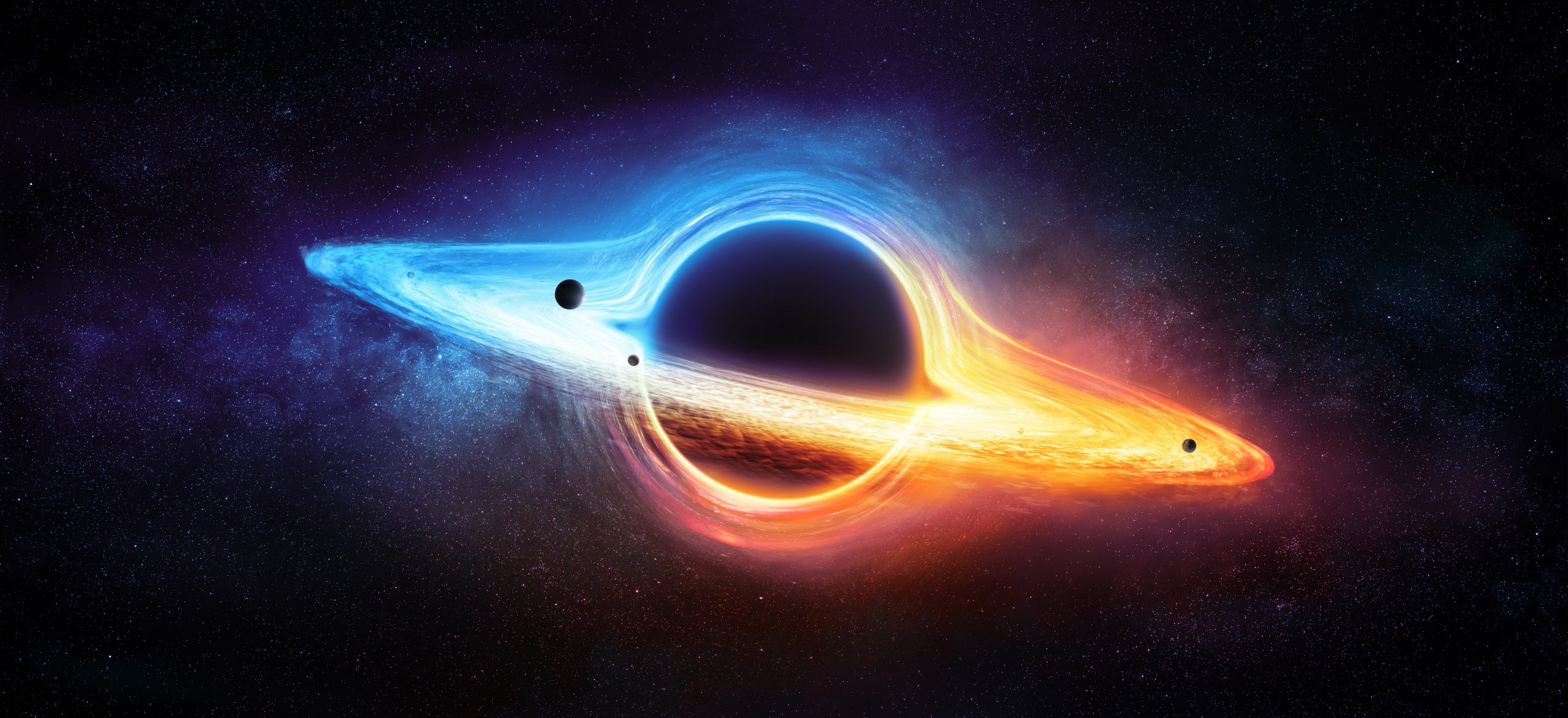 An illustration of a stellar-mass black hole in deep space. Depositphotos.