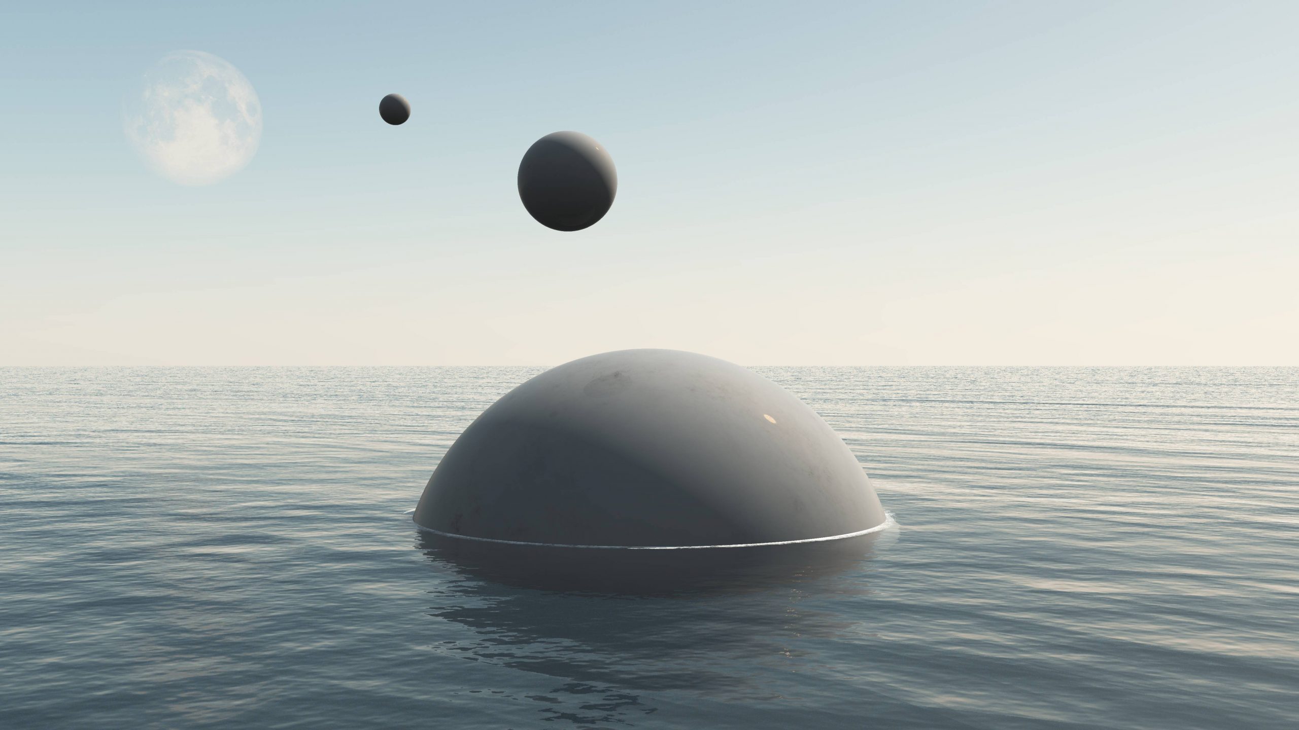 An artist's rendering of a UFO entering the ocean. Depositphotos.